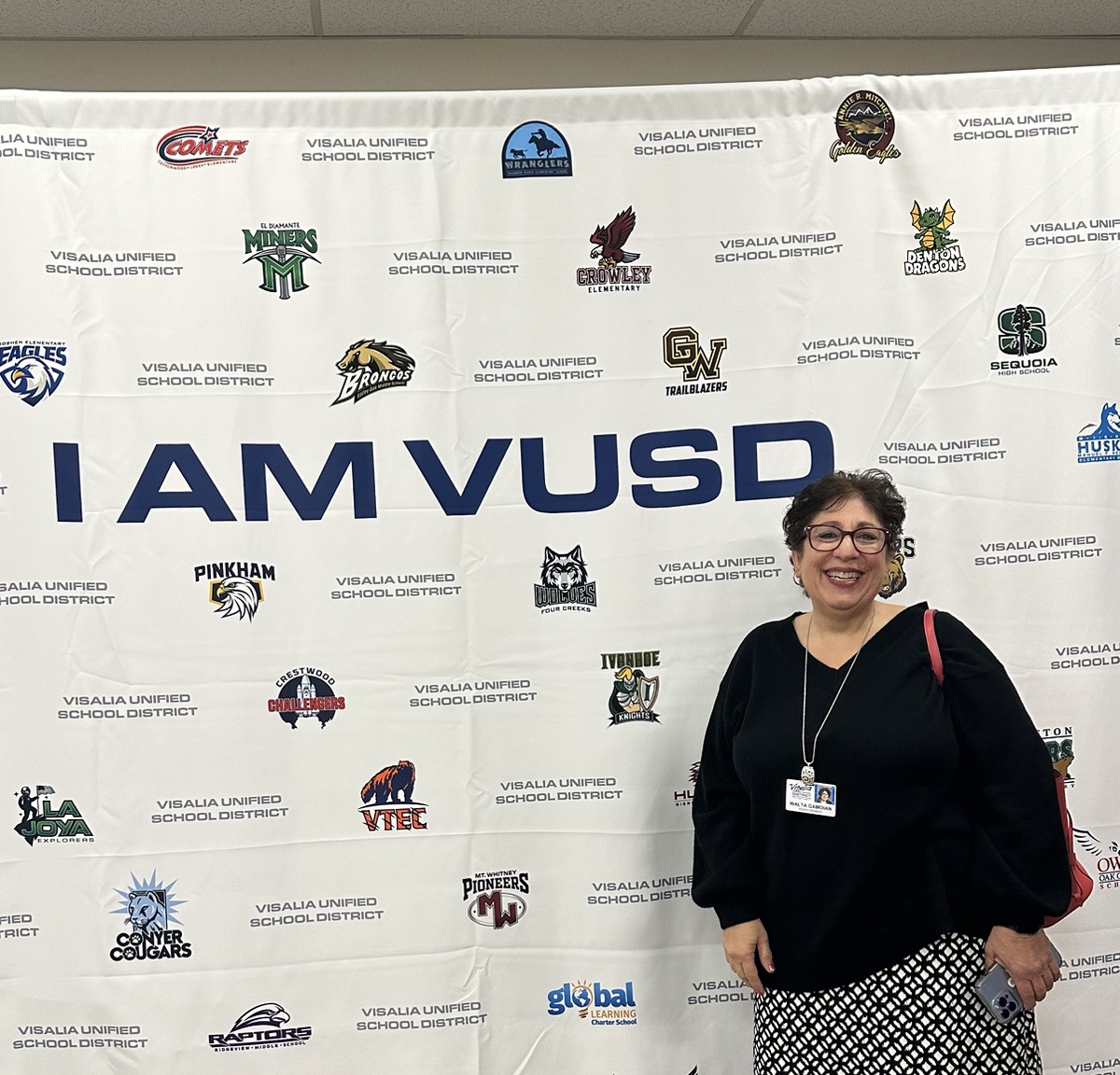 Walta Gamoian at a Visalia Unified School District community event